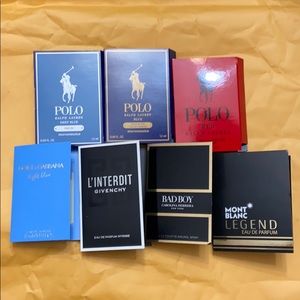 Men mixed scent samples